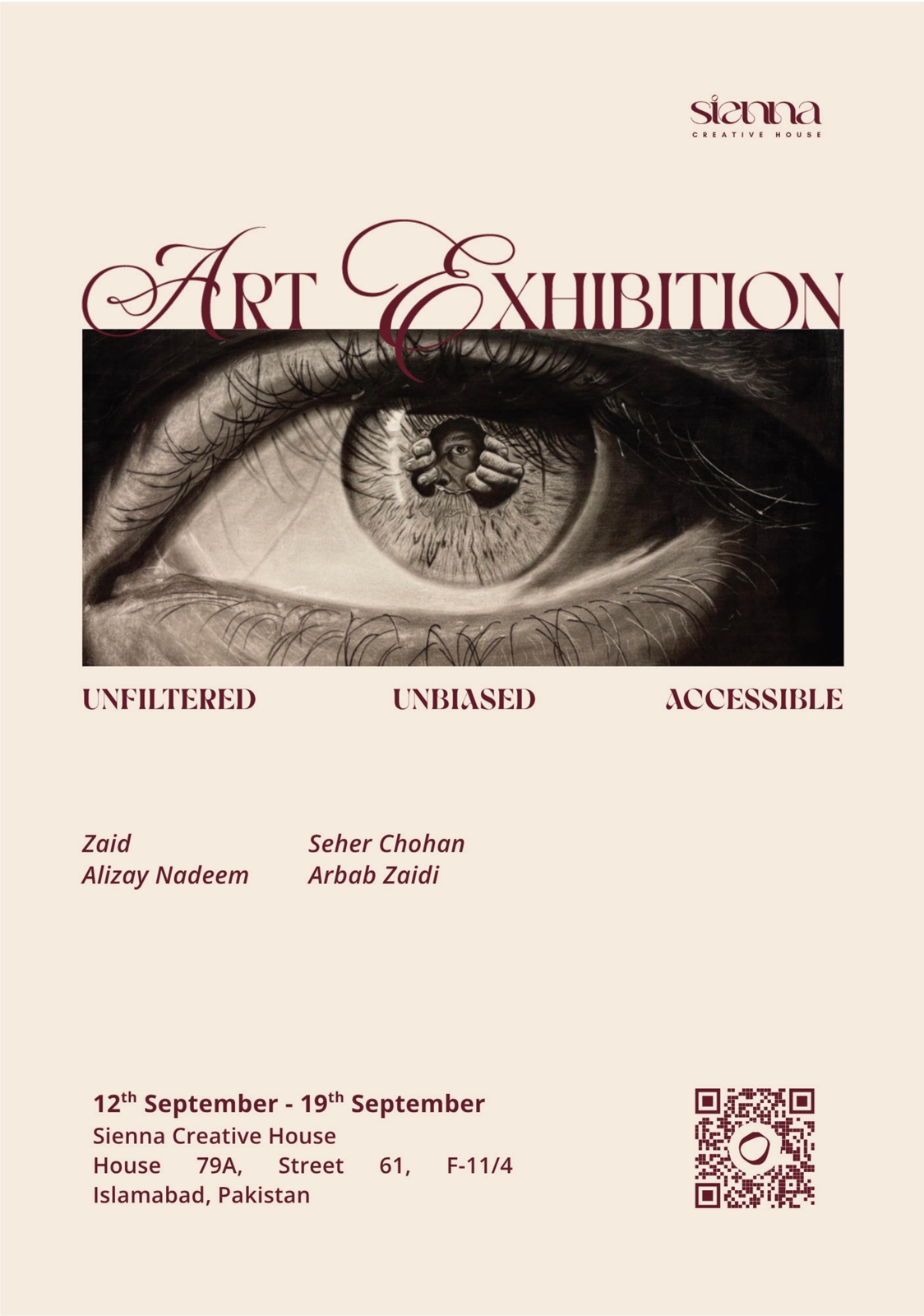First page of the official Sienna Art Exhibition catalogue