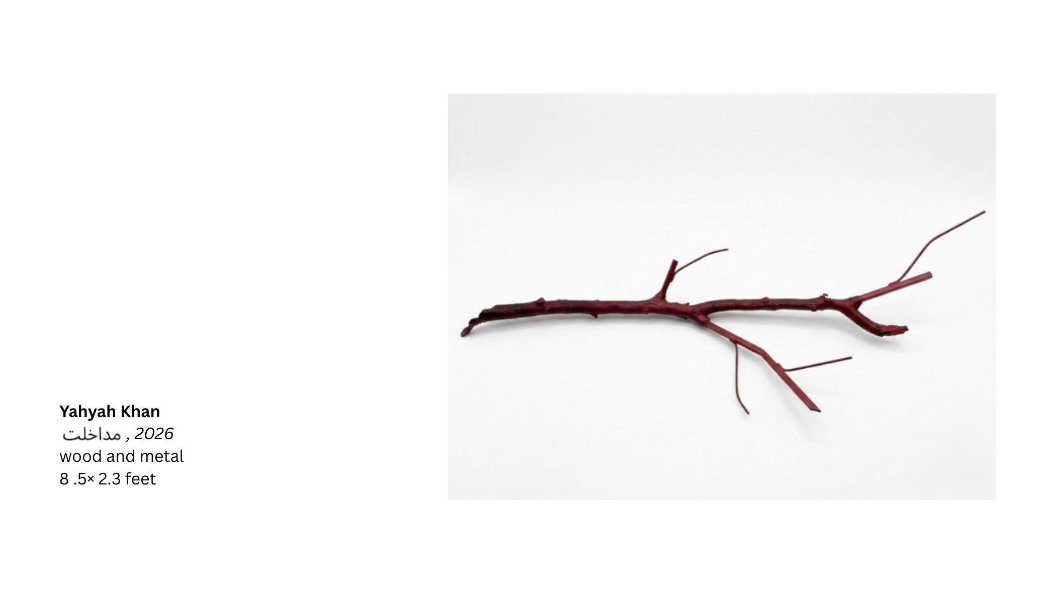 Untitled wood and metal sculpture by Yahya Khan